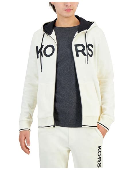 michael kors men's luxe cotton hoodie|Michael Kors fleece hoodie.